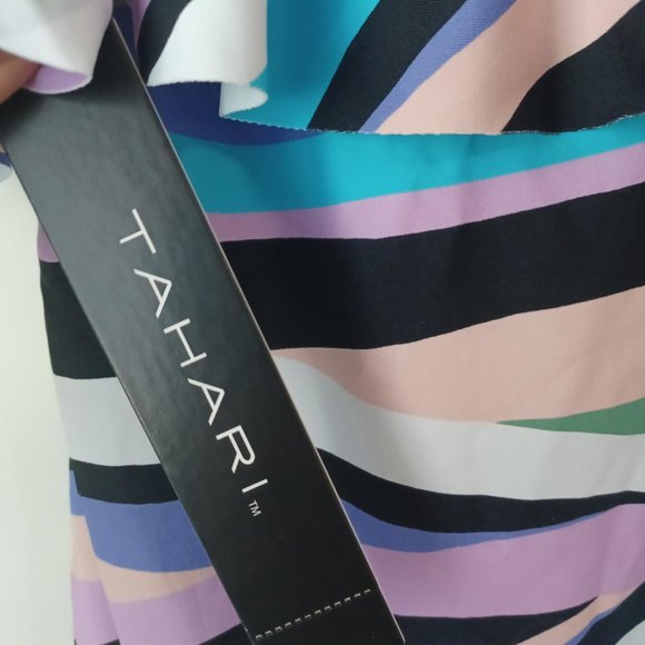 Tahari One Piece Striped Bathing Suit Size Small - Picture 5 of 6